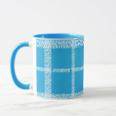 Kariertes Aqua Tasse (Links)