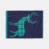 Kariertes aquamarines Marineblau der Fleecedecke (Vorderseite (Horizontal))