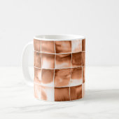 Kariertes Aquarellmuster Kaffeetasse (Vorderseite Links)