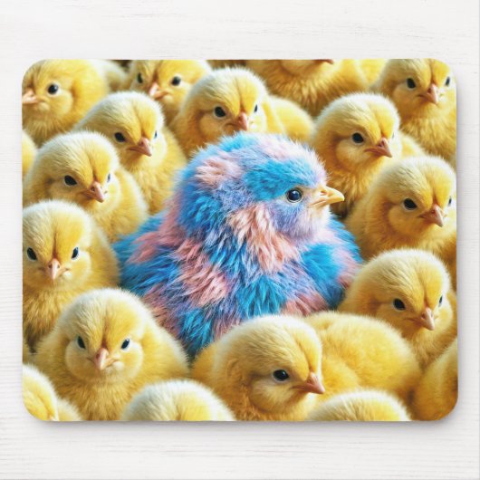 Kariertes Baby-Kick mit gelben Kichen Mousepad (Vorne)