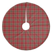 Kariertes Baumrock Fleece Weihnachtsbaumdecke (Vorderseite)