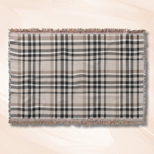 Kariertes Beige Decke