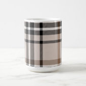 Kariertes Beige Kaffeetasse (Mittel)