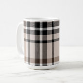 Kariertes Beige Kaffeetasse (Vorderseite Links)