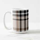 Kariertes Beige Kaffeetasse (Links)