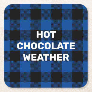 Kariertes, benutzerdefiniertes Sprichwort mit Blue Rechteckiger Pappuntersetzer