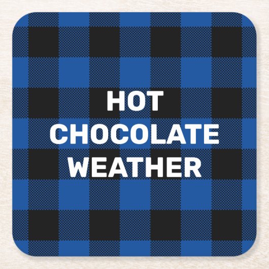 Kariertes, benutzerdefiniertes Sprichwort mit Blue Rechteckiger Pappuntersetzer (Vorderseite)