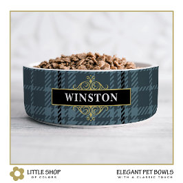 Kariertes Black Gold Napf