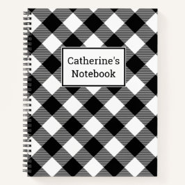 Kariertes Black & White Buffalo Notebook Notizblock