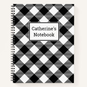 Kariertes Black & White Buffalo Notebook Notizblock