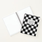 Kariertes Black & White Buffalo Notebook Notizblock (Innenseite)