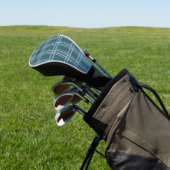 Kariertes Blau Golf Headcover (In SItu)
