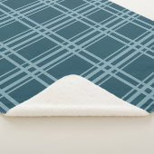 Kariertes Blau Sherpadecke (3/4)
