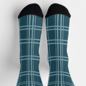 Kariertes Blau Socken (Oben)