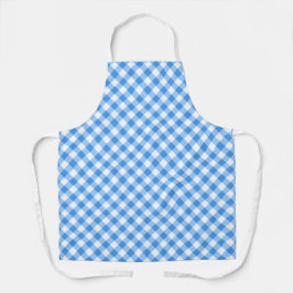 Kariertes Blau und Weiß Gingham   Schürze