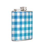 Kariertes Blau und Weiß vom Buffalo Flachmann (Rechts)