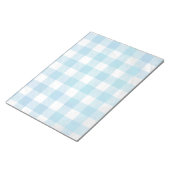 Kariertes Blau und Weiß vom Buffalo Notizblock (angewinkelt)