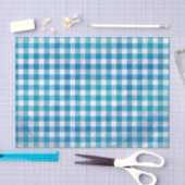 Kariertes Blau und Weiß vom Buffalo Seidenpapier (Handwerk)