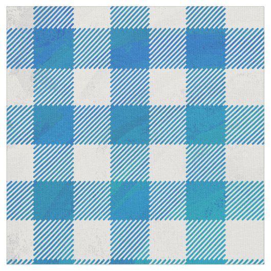 Kariertes Blau und Weiß vom Buffalo Stoff (Nahaufnahme)