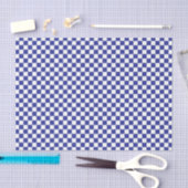 Kariertes blau-weißes Seidenpapier (Handwerk)