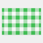 Kariertes, blaues, grünes und weißes Buffalo-Muste Geschenkpapier Set (Vorderseite 3)