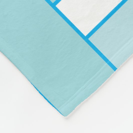 Kariertes blaues Prüfmuster Fleecedecke (Ecke)