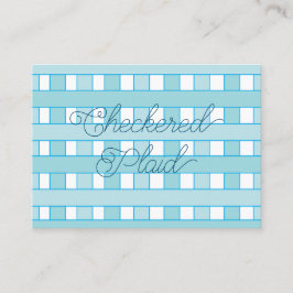 Kariertes blaues Prüfmuster Visitenkarte