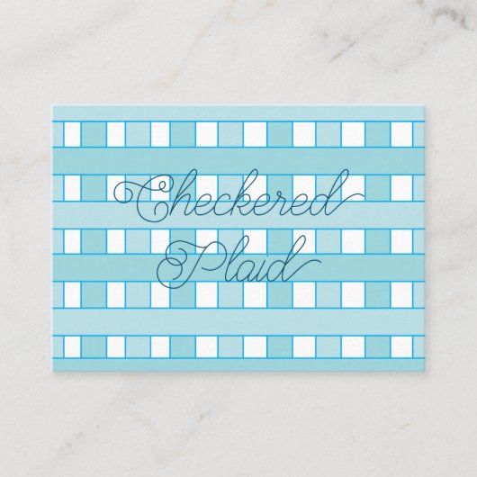 Kariertes blaues Prüfmuster Visitenkarte (Vorderseite)