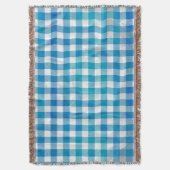 Kariertes Blue-Checkered Buffalo Decke (Vorderseite Vertikal)