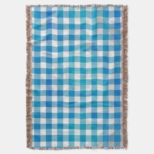 Kariertes Blue-Checkered Buffalo Decke (Vorderseite Vertikal)