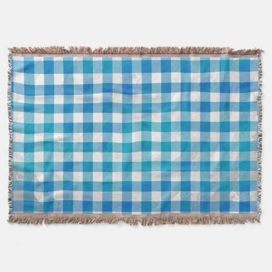 Kariertes Blue-Checkered Buffalo Decke (Vorderseite)