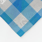 Kariertes Blue-Checkered Buffalo Fleecedecke (Ecke)