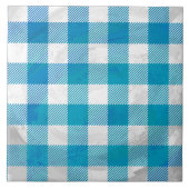 Kariertes Blue-Checkered Buffalo Fliese (Vorderseite)