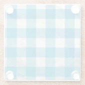 Kariertes Blue-Checkered Buffalo Glasuntersetzer (Rückseite)