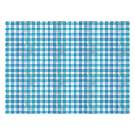 Kariertes Blue-Checkered Buffalo Tischdecke (Vorderseite (Horizontal))