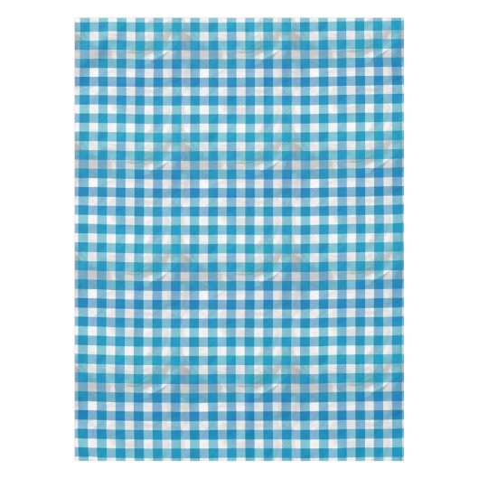 Kariertes Blue-Checkered Buffalo Tischdecke (Vorderseite)