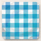 Kariertes Blue-Checkered Buffalo Untersetzer (Vorderseite)