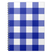 Kariertes Blue und White Buffalo Notizblock (Vorderseite)