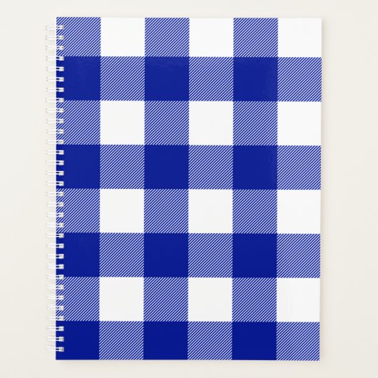 Kariertes Blue und White Buffalo Planer (Vorderseite)