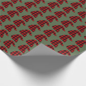 Kariertes Borzoi-Profil Geschenkpapier (Ecke)