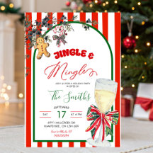 Kariertes Bow Preppy Jingle und Mingle Weihnachtsf