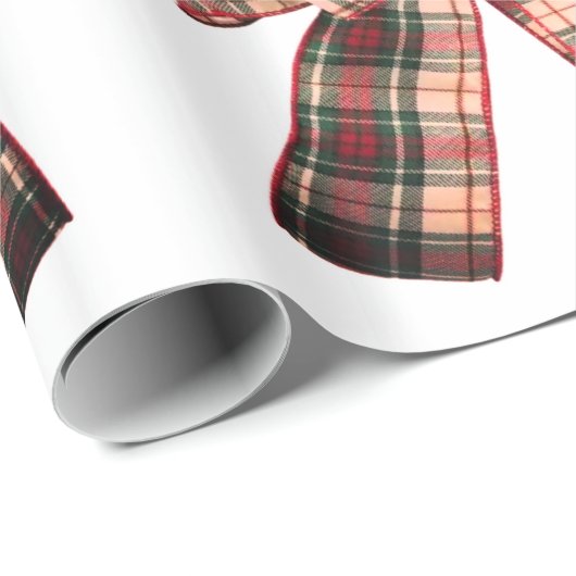 Kariertes Bow Wrapping-Papier Geschenkpapier (Rolleneckpunkt)