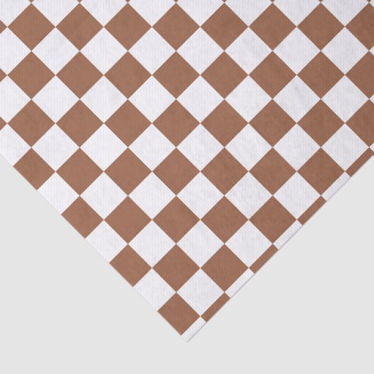 Kariertes Brown und Weiß Seidenpapier (Ausschnitt)