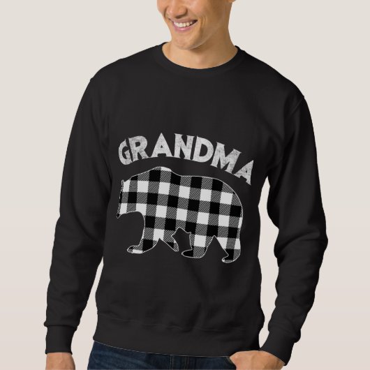 Kariertes Buffalo-Bärenfest Sweatshirt (Vorderseite)