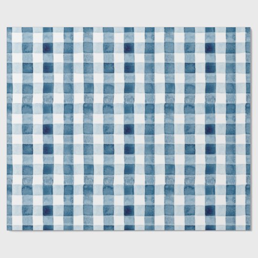 Kariertes Buffalo--blaues Indica Geschenkpapier (Flach)