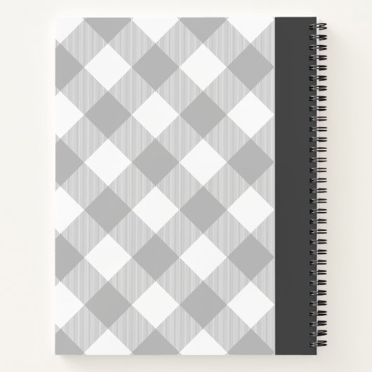 Kariertes Buffalo-Diary-Notebook Notizblock (Rückseite)