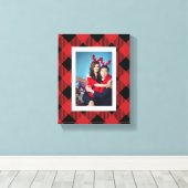 Kariertes Buffalo-Foto Leinwanddruck (Insitu (Holzboden))