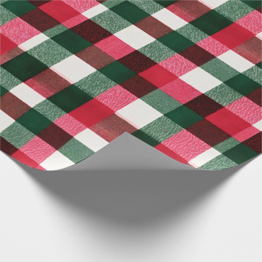 Kariertes Buffalo Geschenkpapier (Ecke)