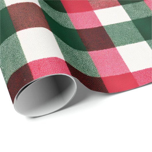 Kariertes Buffalo Geschenkpapier (Rolleneckpunkt)