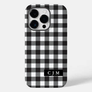 Kariertes Buffalo-Karo-Muster mit Monogramm einfac Case-Mate iPhone 14 Pro Hülle